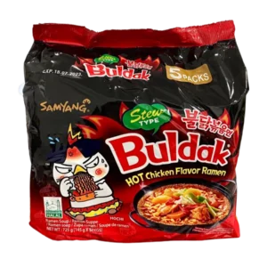Buldak - Nouilles piquantes au poulet type ragoût x5 sachets 145g