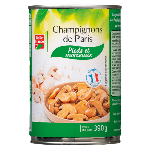 Belle France - Champignons pieds et morceaux 390g