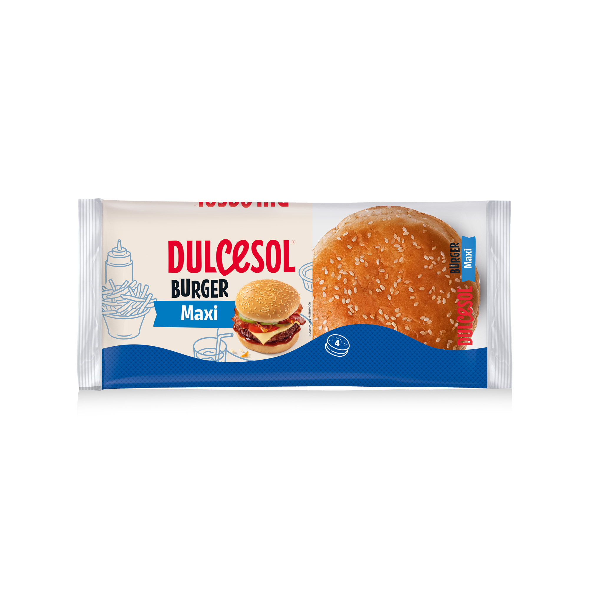 Dulcesol - Pains burger maxi x4 300g