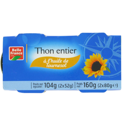 Belle France - Miettes de thon à l'huile de tournesol 2x80g