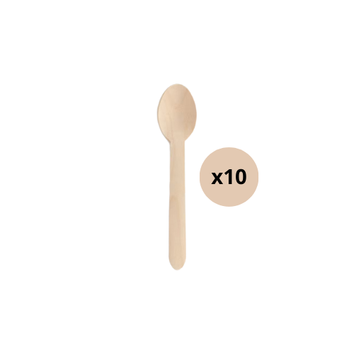 Belle France - Cuillères à soupe en bois x10