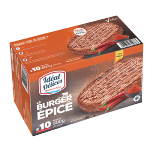Idéal Délices - Burger épicé 10x80g