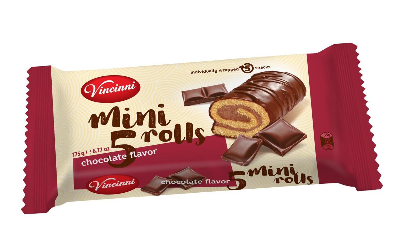 Vincinni - Mini rouleau fourré au chocolat 175g