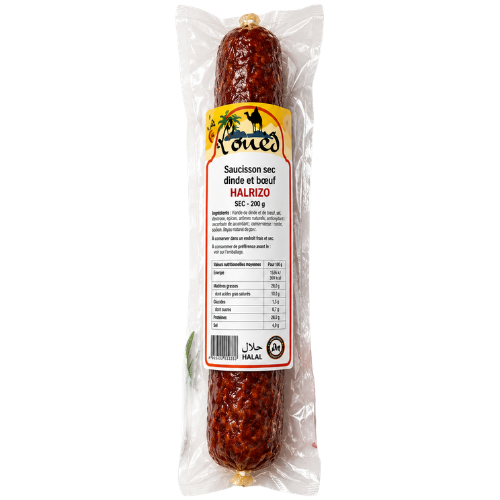 L'Oued - Saucisson sec dinde et bœuf halrizo 200g