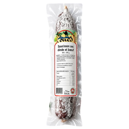 L'Oued - Saucisson sec dinde et bœuf 200g