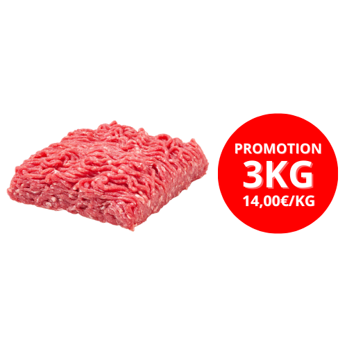 Viande hachée – 3kg (14,00 €/kg)