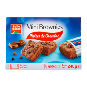 Belle France - Mini brownies aux pépites de chocolats 8x30g