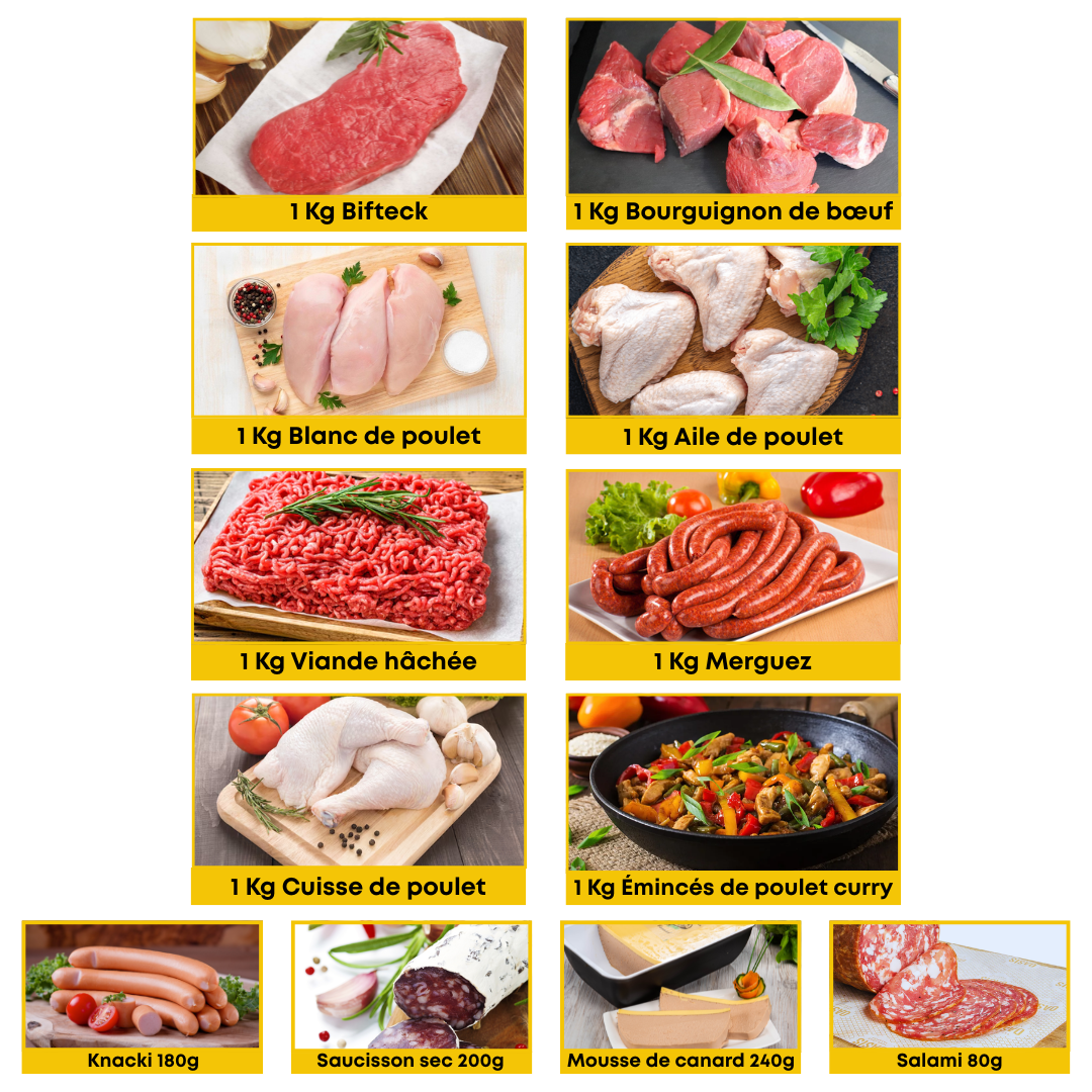 Colis Familial 8kg + Option Charcuterie - Août