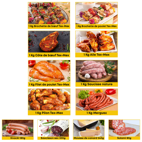 Colis Barbecue 8kg + Option Charcuterie - Mai