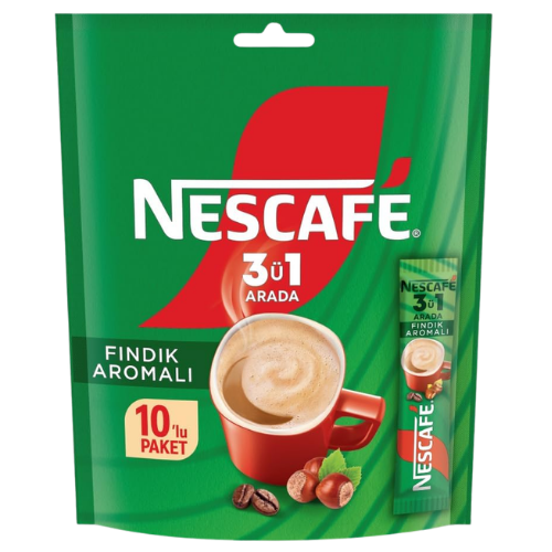 Nescafé - Café 3 en 1 Saveur Noisette 10x17g